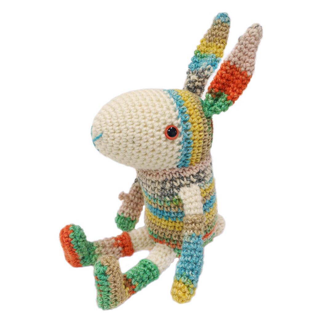カラフルウサギのあみぐるみ5体セット☆バラ売り可