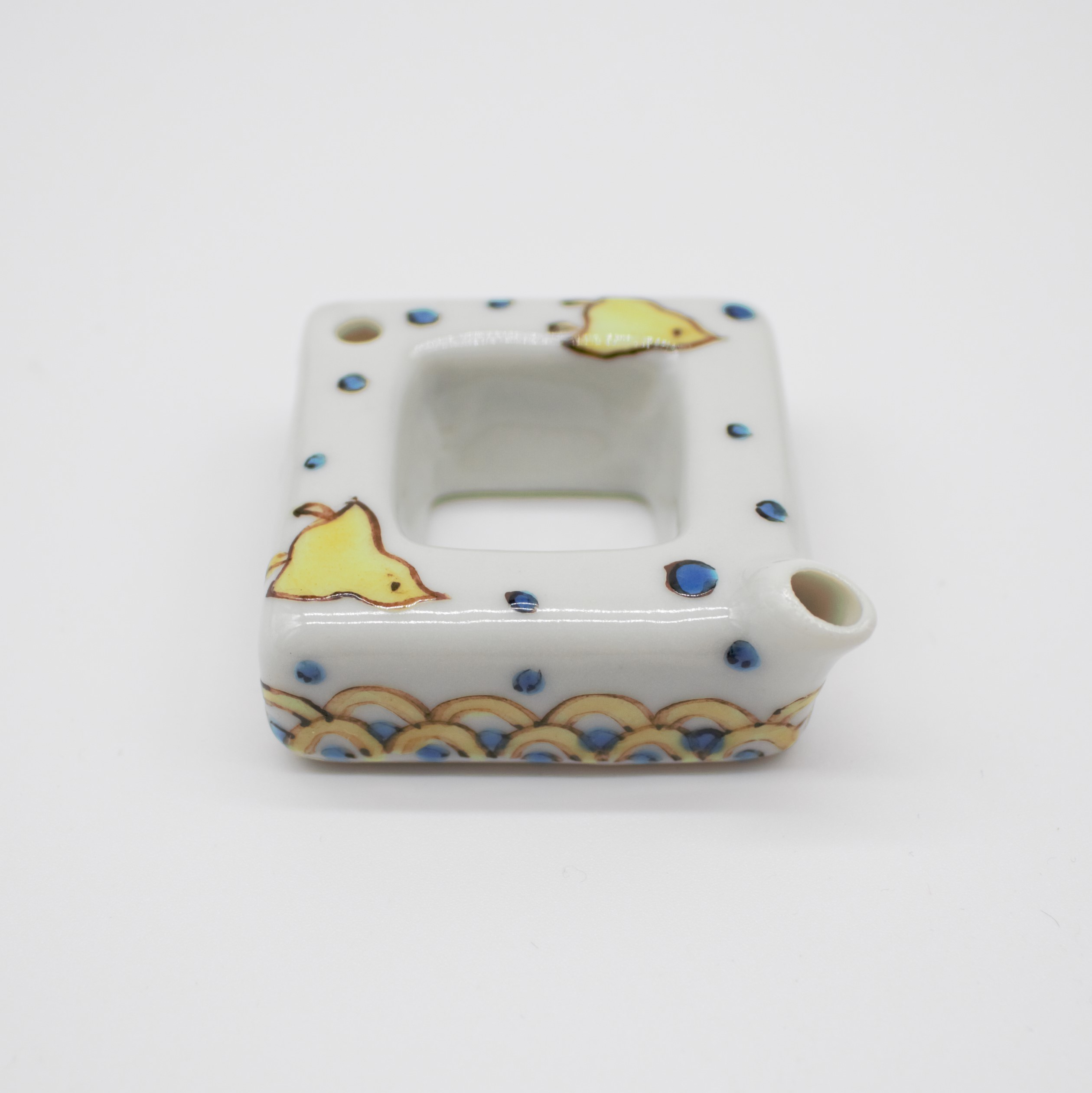 楽天市場】書道 水滴 【九谷×菊屋】 高級水滴 波千鳥 紋様(角) 書 書道