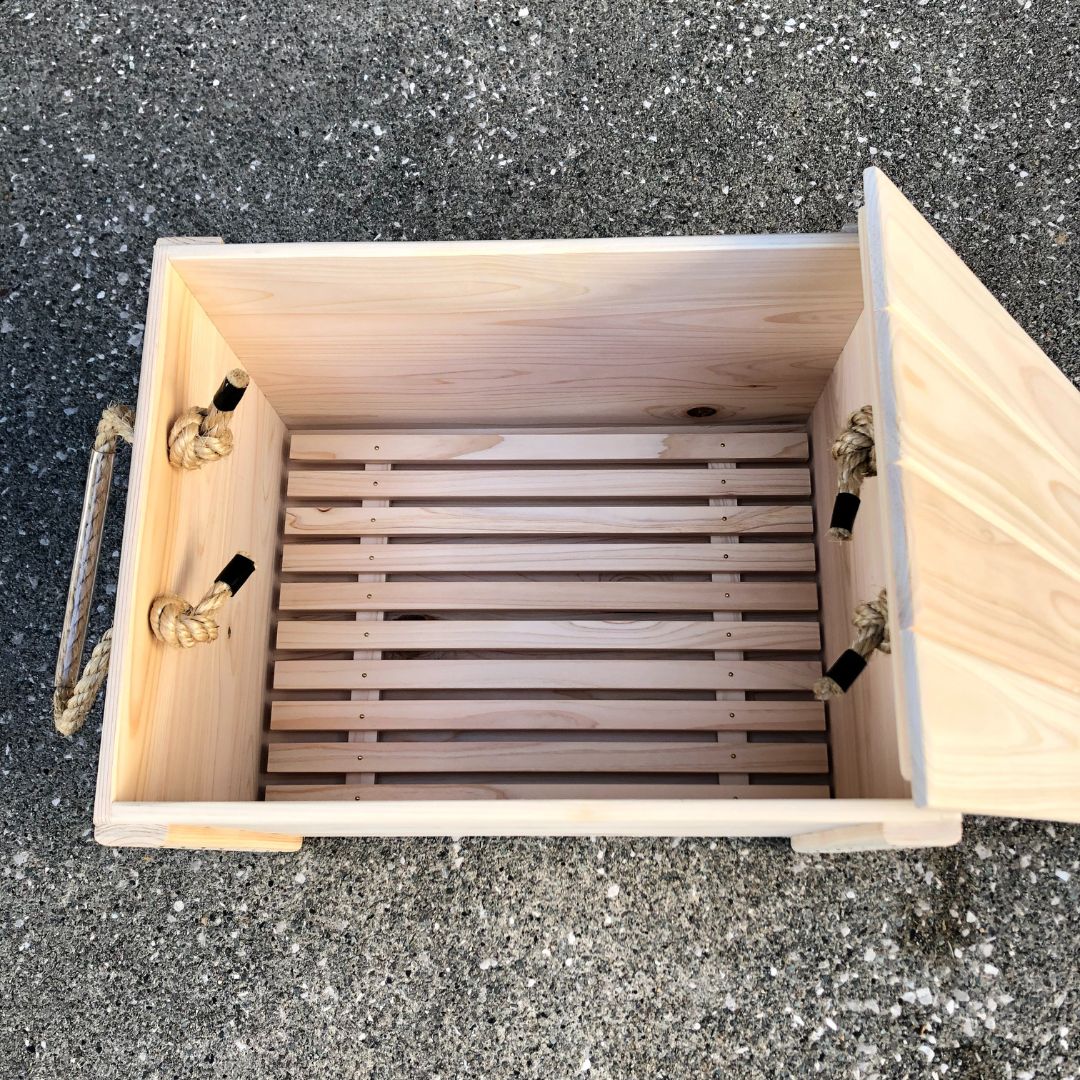 楽天市場】木箱 ひのき ふた付き 収納ボックス 木製 箱 無垢材 桧
