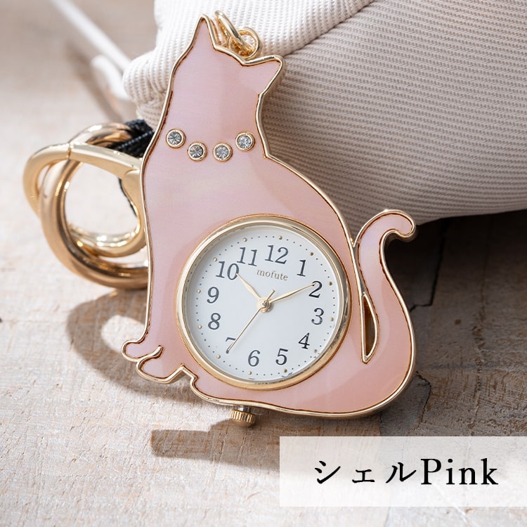 楽天市場】懐中時計 キーホルダーウォッチ ネコ カラビナ ウォッチ 猫