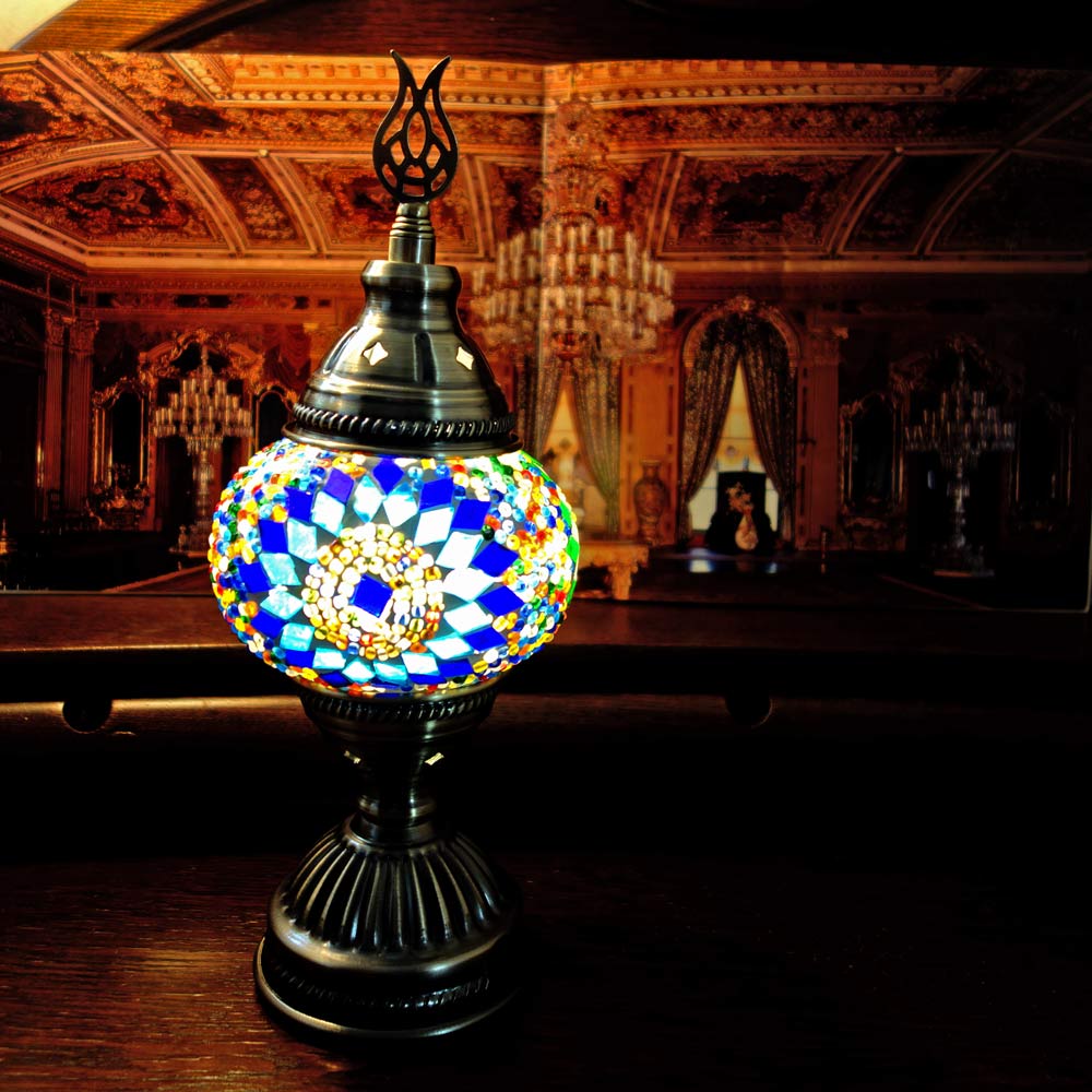 楽天市場】トルコ モザイクランプ コードレス USB LED テーブルランプ
