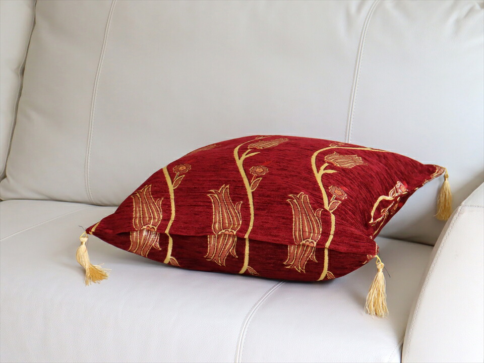 楽天市場】クッションカバー 45×45cm トルコデザイン シュニール素材の