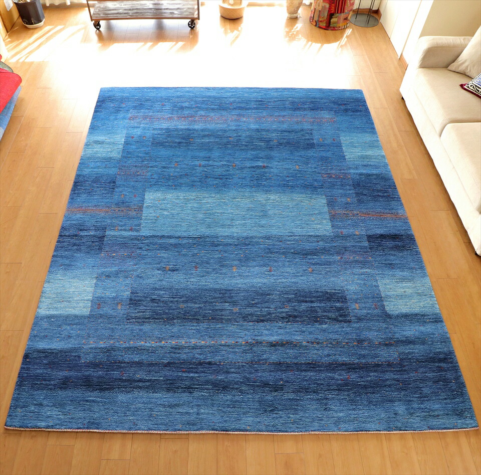 楽天市場】ギャッベ/ロリアタシュ LoriAtash303×251cm ブルー