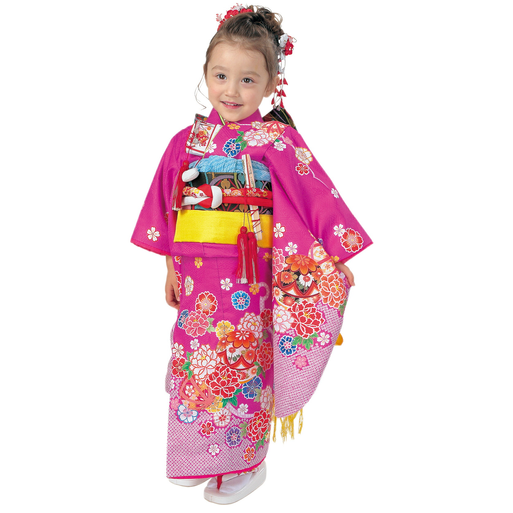 楽天市場】着物 3歳 フルセット 13点セット 全10柄 七五三 お正月