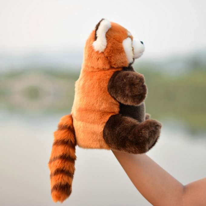 楽天市場】送料無料 レッサーパンダ ハンドパペット ぬいぐるみ 長26cm