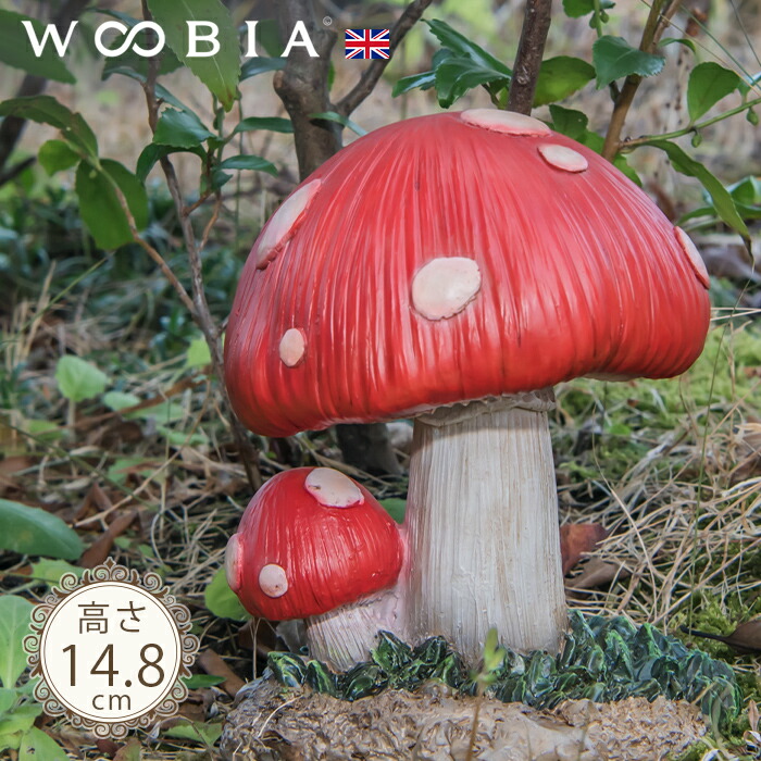 楽天市場】2連の赤いキノコ《 ベニテングタケ（14.8cm）》〔 WOOBIA