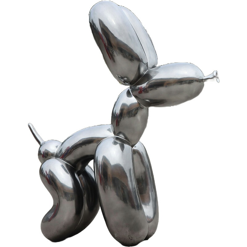 楽天市場】オブジェ 風船バルーンドッグ犬シルバー インテリア