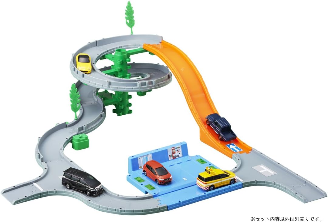 楽天市場】トミカ くみたてかんたん! くるくる峠どうろセット : キング