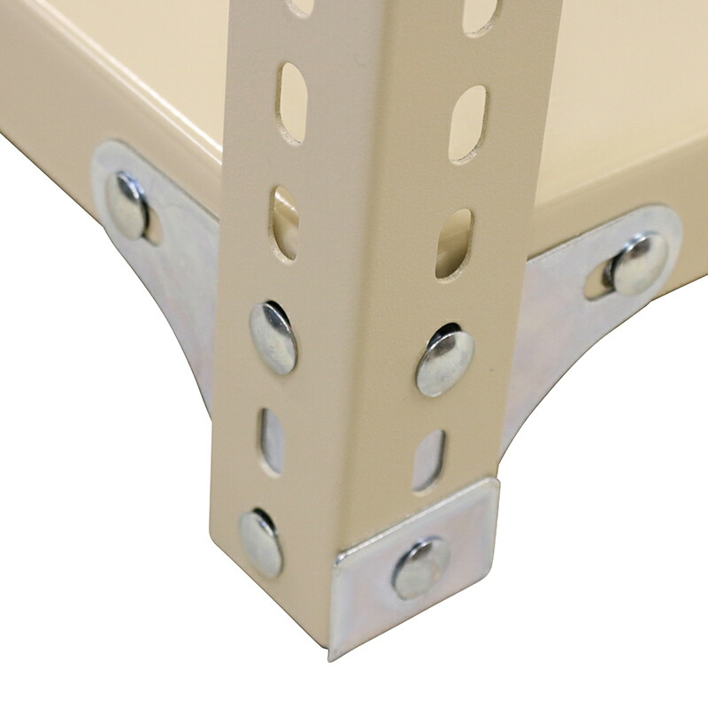 楽天市場】アイボリー スチール棚セット No.1 幅87.5 奥行45 高さ180cm