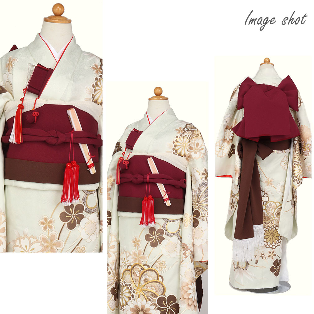 楽天市場】七五三 7歳 七歳 帯 作り帯 結び帯 日本製 大寸 エンジ 無地