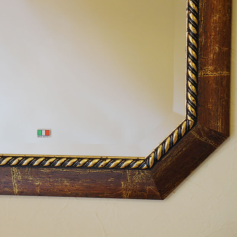 楽天市場】鏡 壁掛け イタリア製 風水 八角鏡 アンティーク調 ウォール