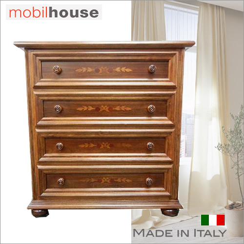 楽天市場】輸入家具 イタリア家具 チェスト 4段 象嵌 FAX台 輸入家具