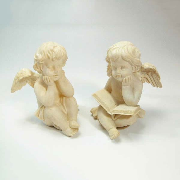 楽天市場】天使雑貨 おすわりエンジェル 天使 置物(2体セット) 輸入