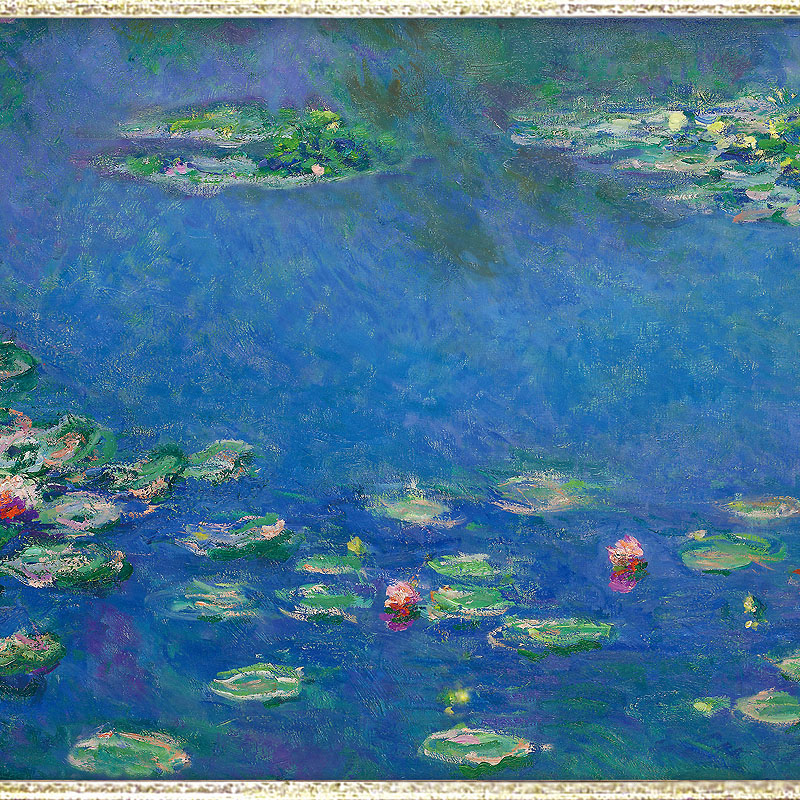 楽天市場】絵画 モネ インテリア monet 「 睡蓮2 」 74 × 59cm