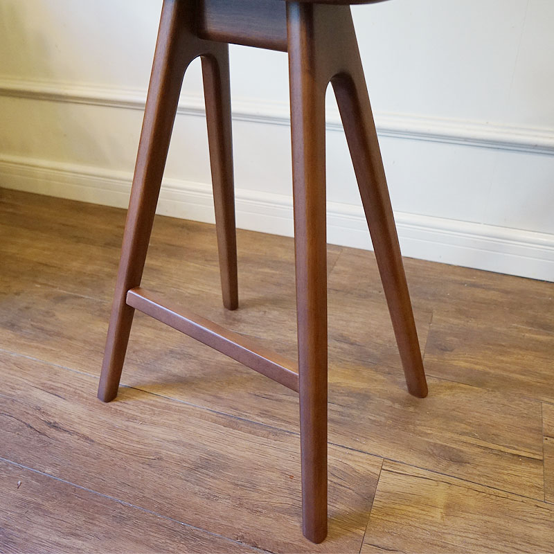 楽天市場】スツール 木製 北欧 木製 ハイスツール 高さ63cm ブラウン脚