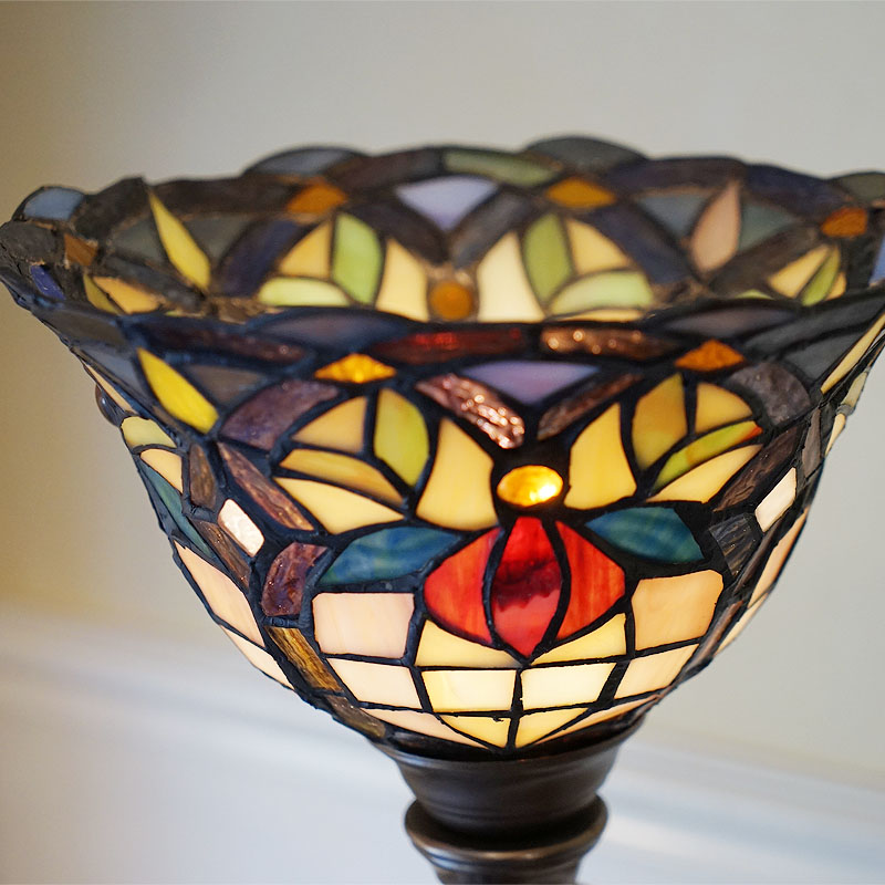 楽天市場】ステンドグラスランプ テーブルランプ ブロンズ像風 レディ