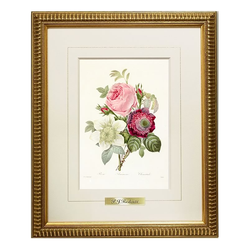 楽天市場】絵画 インテリア ルドゥーテ ローズ 絵額 複製画 『 美花選