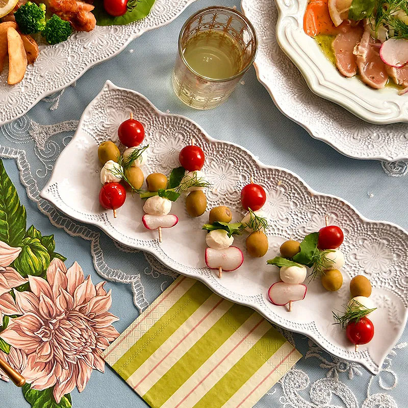 楽天市場】ラ セラミカ メルレット ホワイト レース レクタングル