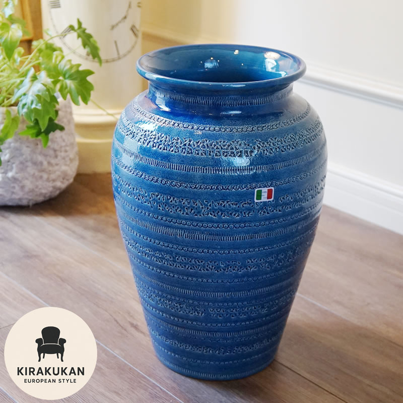 楽天市場】イタリア製 傘立て ブルー 青 丸型 アンブレラスタンド