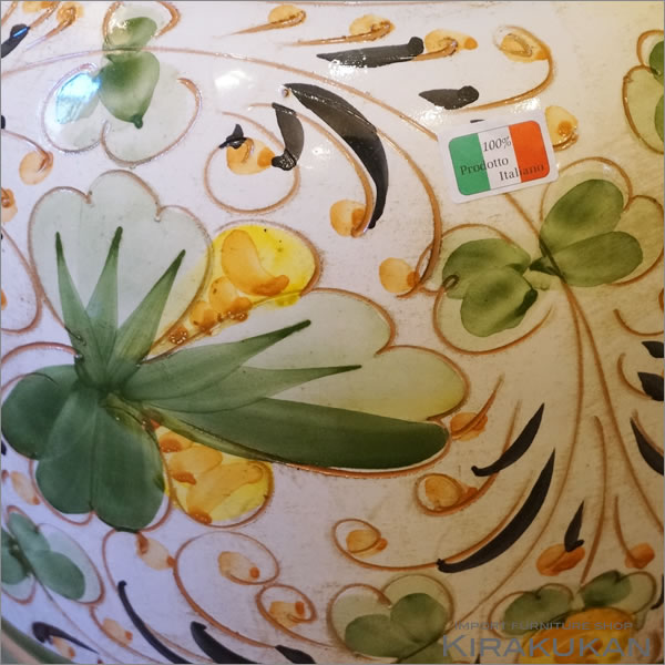 楽天市場】イタリア製 傘立て 陶器 ボタニカル柄 手彩色 傘立て