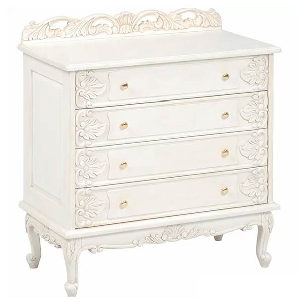 楽天市場】VIOLETTA ヴィオレッタ 4段チェスト 白家具 収納 おしゃれ