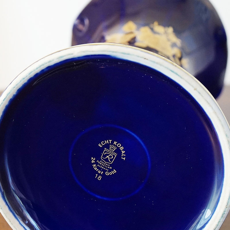 楽天市場】ヴィンテージ ドイツ製 花瓶 ECHT KOBALT フラワーベース