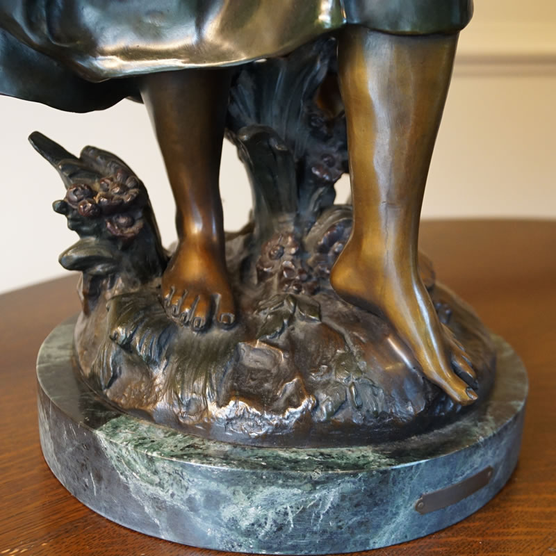 楽天市場】アンティーク ブロンズ像 置物 Auguste Moreau オーギュスト