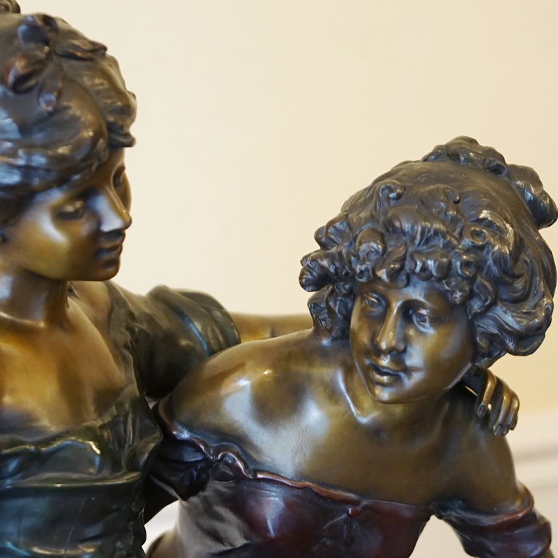 楽天市場】アンティーク ブロンズ像 置物 Auguste Moreau オーギュスト