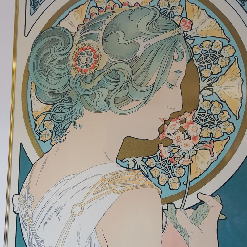 楽天市場】ヴィンテージ アルフォンス ミュシャ画 「 桜草 」 「 羽根