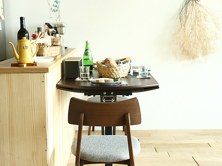 楽天市場】昇降・伸縮テーブル AILL（アイル） ブラウン テーブル