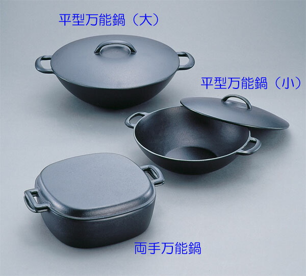 楽天市場】【送料無料】 南部鉄器鉄鍋 『平型万能鍋（小）』 岩鋳 日本