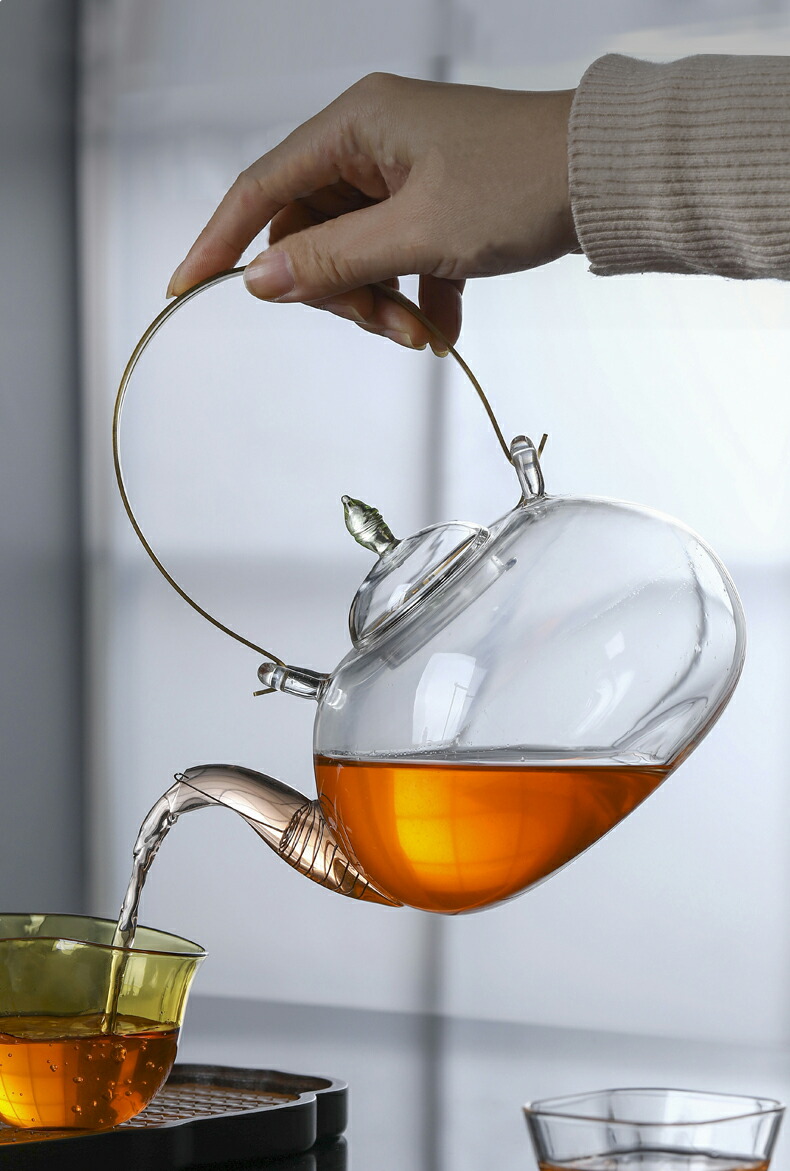 楽天市場】鏡 ガラス ティーポット 900ml 耐熱ガラスティーポット 耐熱