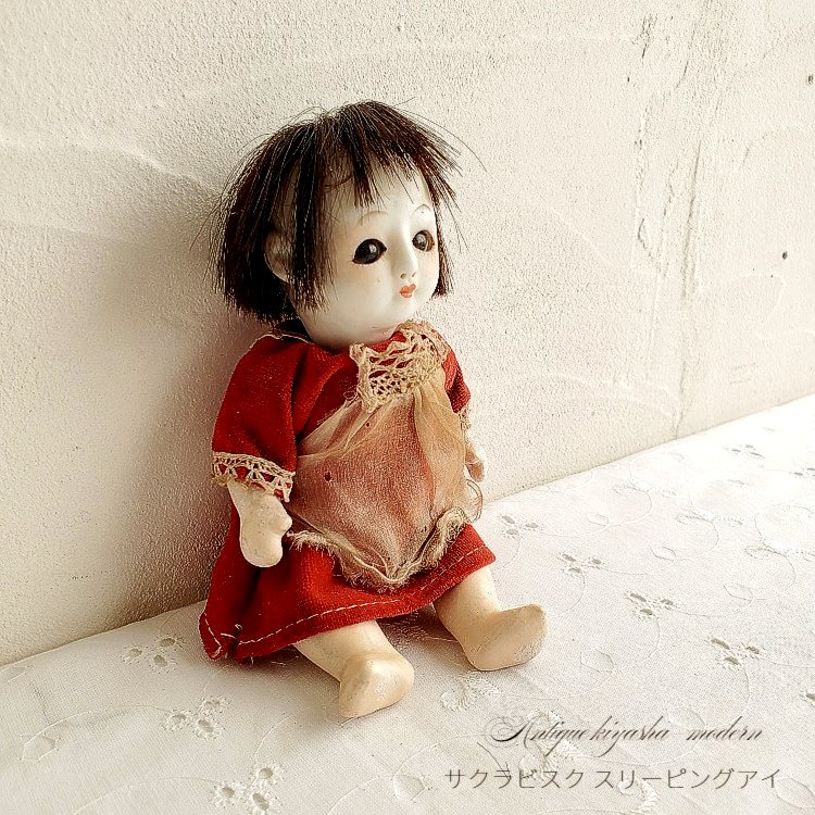 楽天市場】サクラビスク人形 小振りRD スリーピングアイ／大正ロマン