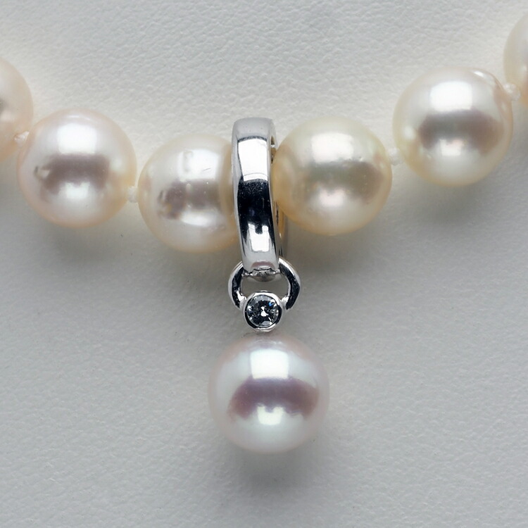 楽天市場】K14WG アコヤ本真珠 クリッカー ペンダントトップ 天然