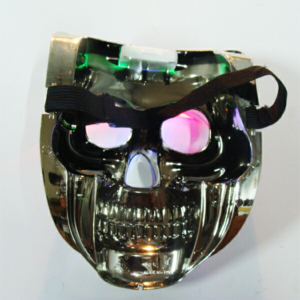 楽天市場】光るマスク メタル スカル かぶりもの パーティーグッズ