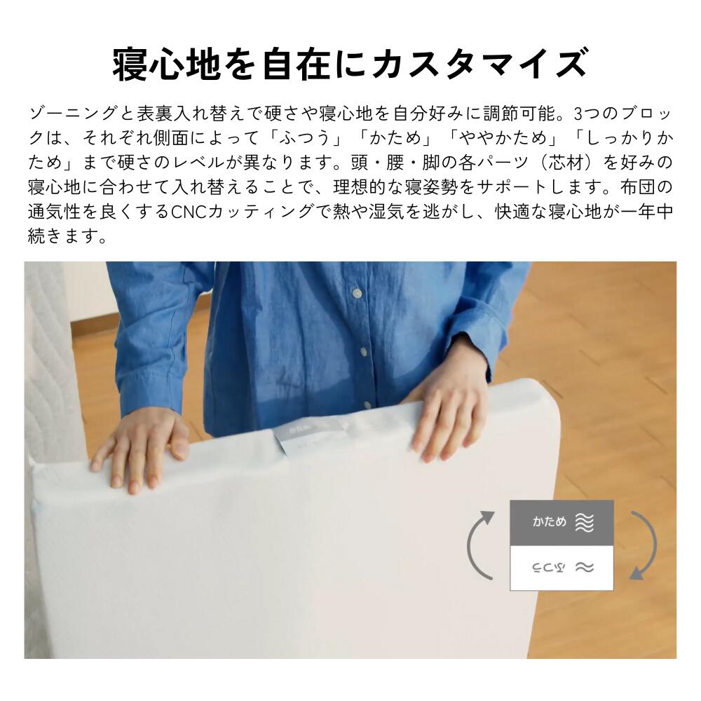 楽天市場】コアラフトン OASIS シングル セミダブル 布団 三つ折り