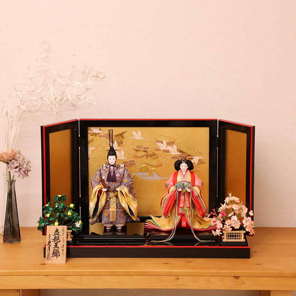 楽天市場】雛人形 ひな人形 おしゃれ 親王飾り 平飾り久月 人形の久月