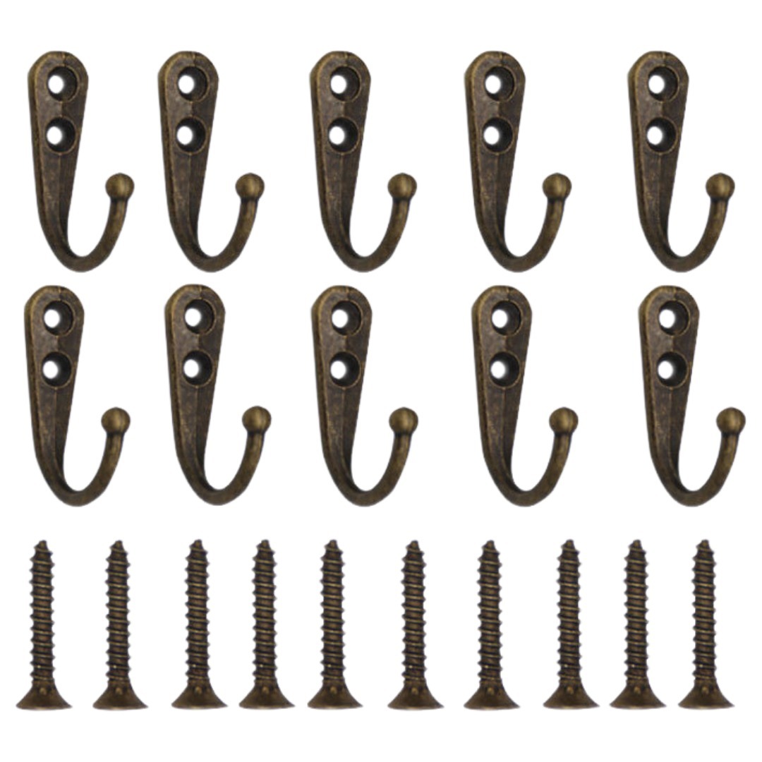 楽天市場】送料無料 ウォールフック 壁面フック 10個セット ネジ付き