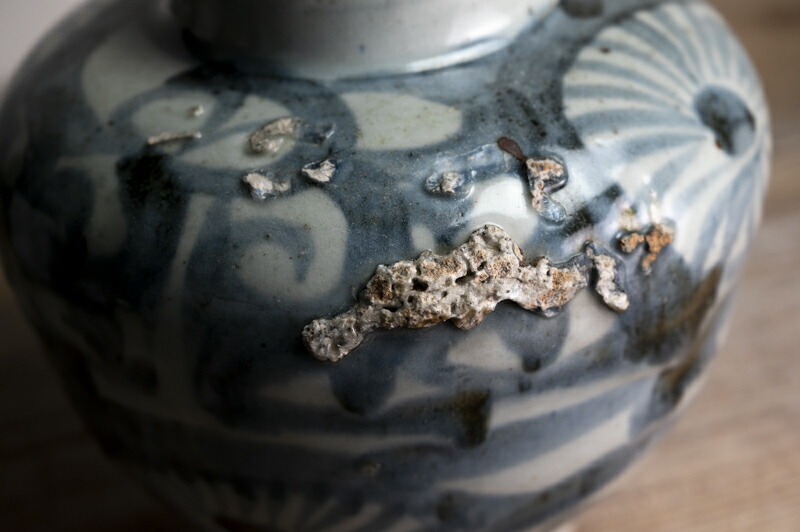 楽天市場】骨董○安南染付花文壺○東南アジア古美術 | ベトナム-16世紀