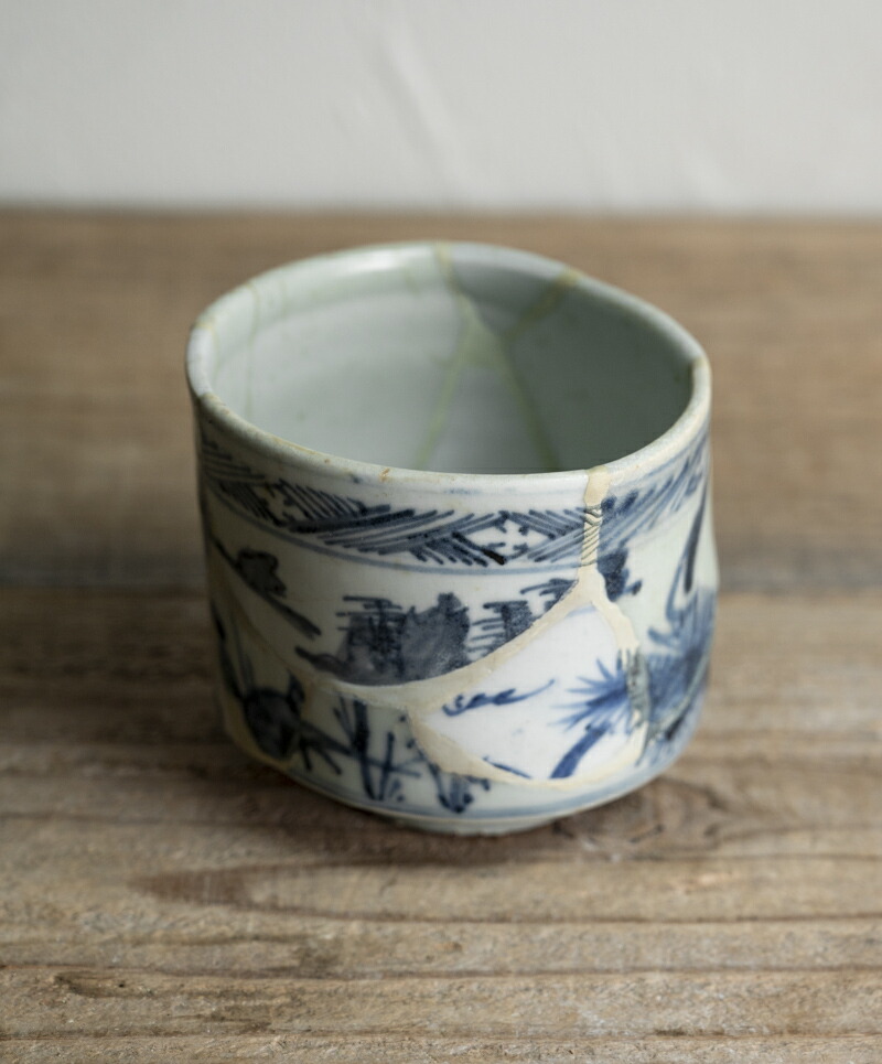 楽天市場】骨董○初期伊万里筒茶碗○全体に呼継あり / 発掘品 | 江戸