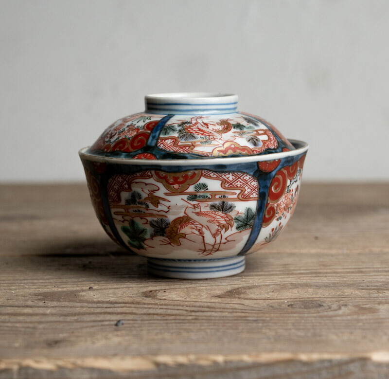 楽天市場】骨董○古伊万里染錦蓋付碗/小型碗○|江戸後期-19世紀頃|肥前