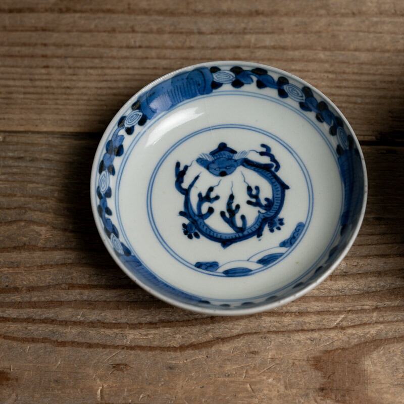 楽天市場】骨董○古伊万里染付人物文蓋付碗○ | 龍文 / 櫛高台 | 江戸