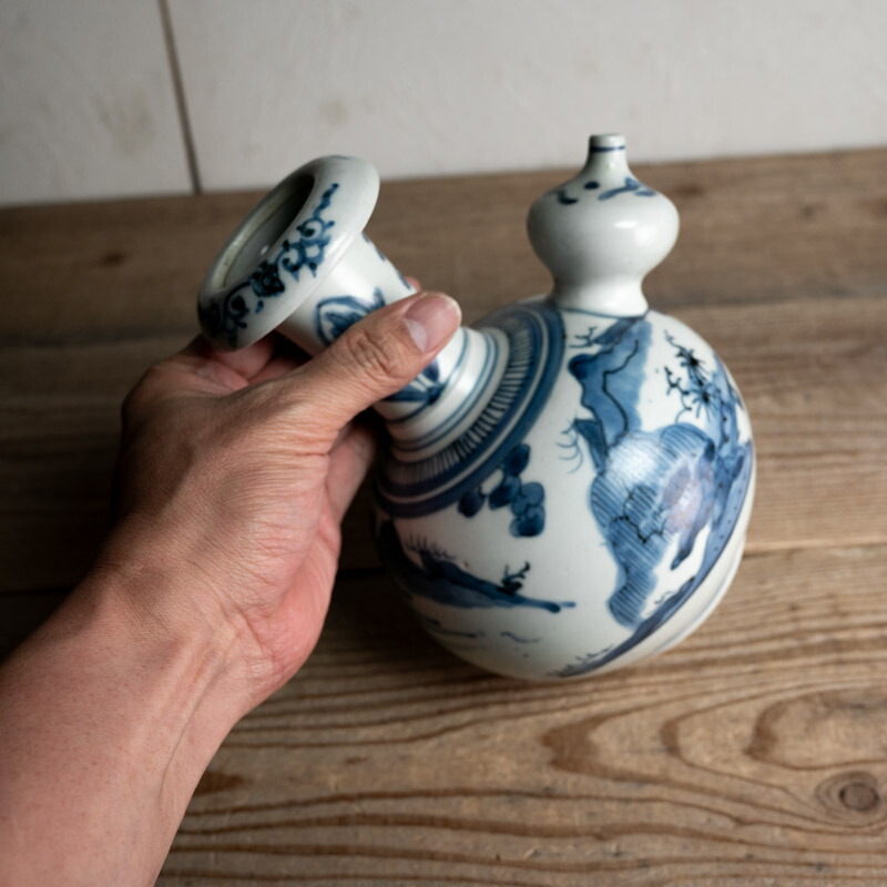 楽天市場】骨董○古伊万里染付山水文乳瓶○ケンディ | 江戸中期 - 18