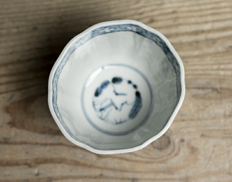 古民具 古伊万里 酒注 水柱 染付 蛸柄 5弁花 江戸時代 骨董 古民具 古