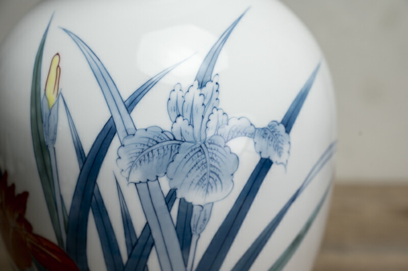 楽天市場】骨董○色鍋島菖蒲文花瓶○鍋島焼 / 和泉銘 | 現代-20-21世紀