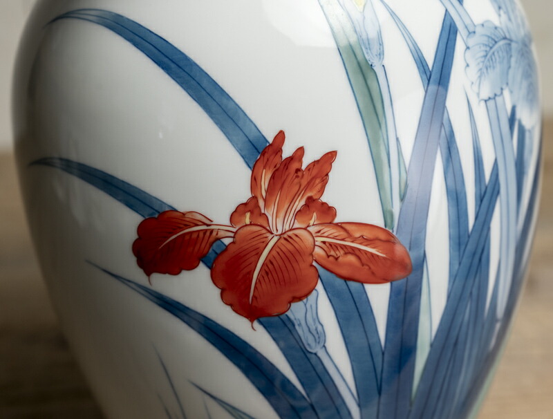 楽天市場】骨董○色鍋島菖蒲文花瓶○鍋島焼 / 和泉銘 | 現代-20-21世紀