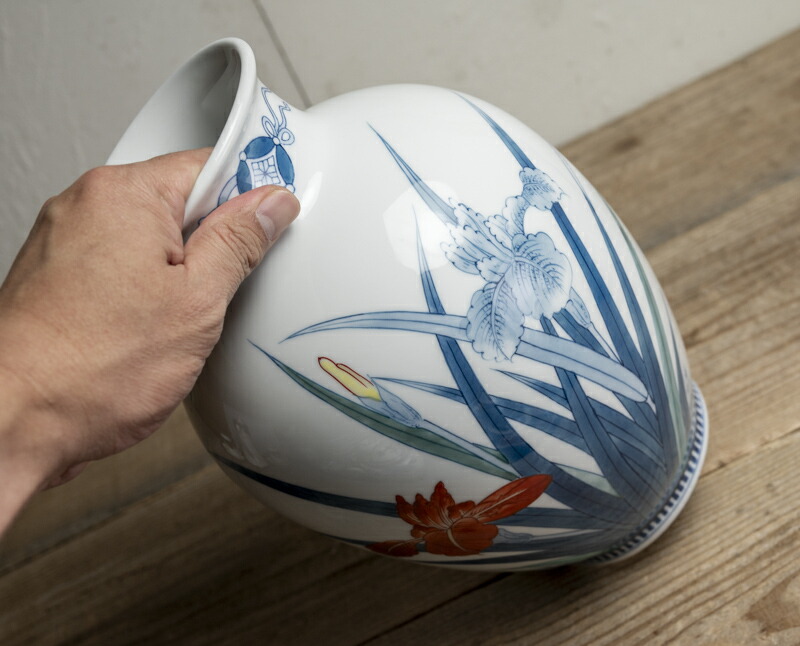 楽天市場】骨董○色鍋島菖蒲文花瓶○鍋島焼 / 和泉銘 | 現代-20-21世紀