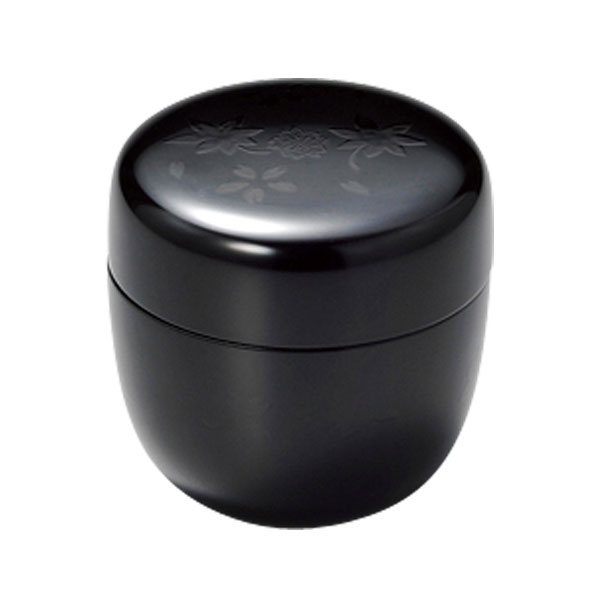 茶道具 黒漆 八幡宗豊造 黒中棗 書付 共箱 V 6911 茶道具 黒漆 八幡宗