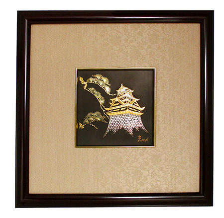 楽天市場】絵画 熊本城−10角 GA-03 額縁 高級 ブランド 純金 金細工