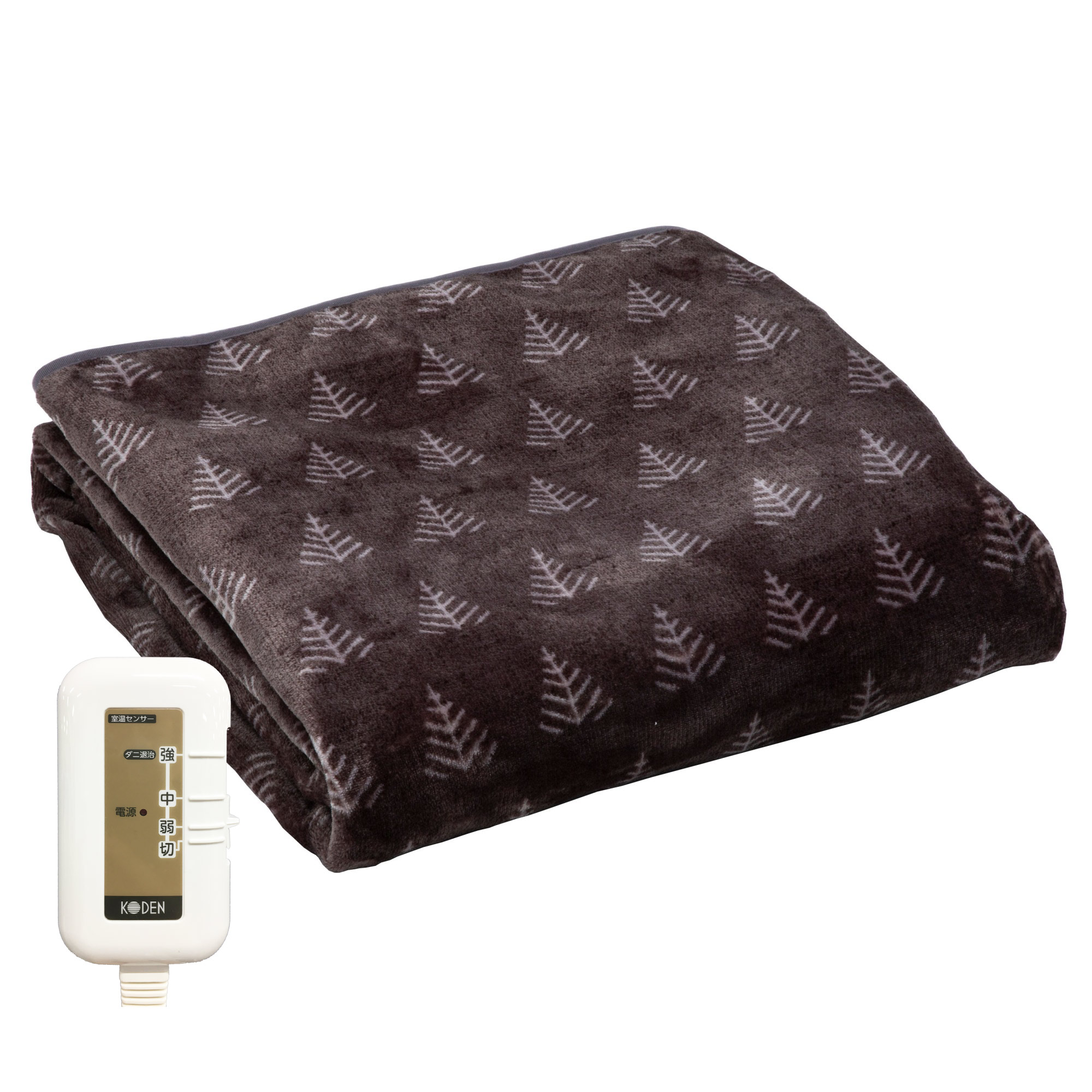 楽天市場】電気毛布 掛け 敷き 188×130cm フランネル グレイ ツリー柄